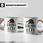 Uroma Elfe Tasse lustig Weihnachts Partnerlook Familie Gesch – Rosa [farbe:rosa]