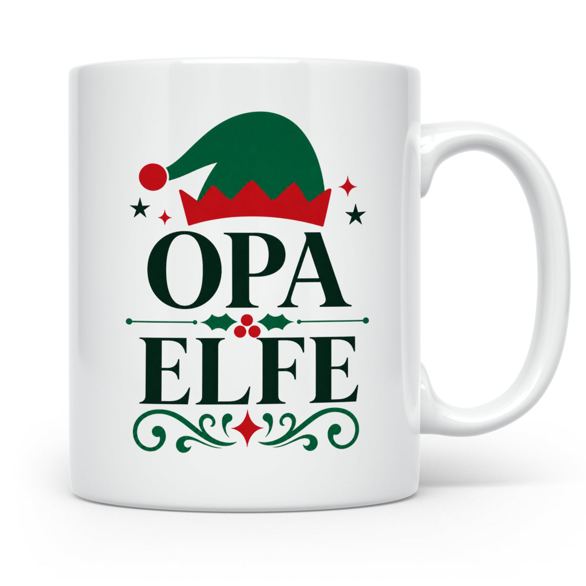 Opa Elfe Tasse lustig Großvater Spruch Kaffeetasse Geschenki – Weiß [farbe:weiß]