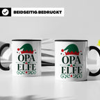 Opa Elfe Tasse lustig Großvater Spruch Kaffeetasse Geschenki – Schwarz [farbe:schwarz]