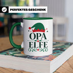 Opa Elfe Tasse lustig Großvater Spruch Kaffeetasse Geschenki – Grün [farbe:grün]