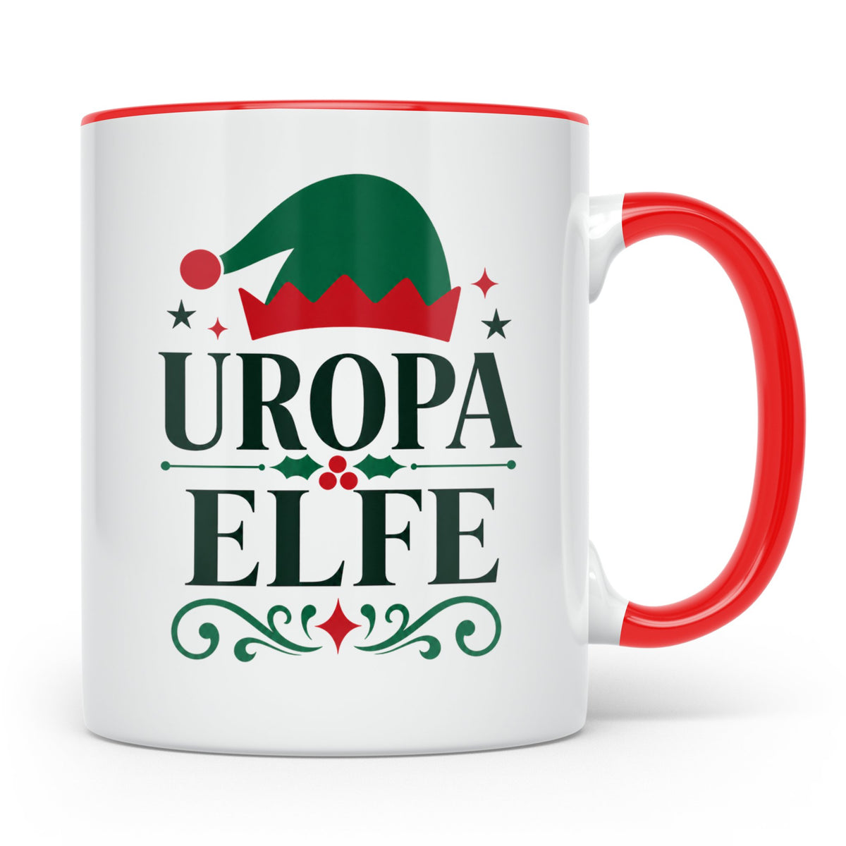 Uropa Elfe Tasse lustiges Urgroßvater Geschenk | Weihnachtse – Rot [farbe:rot]