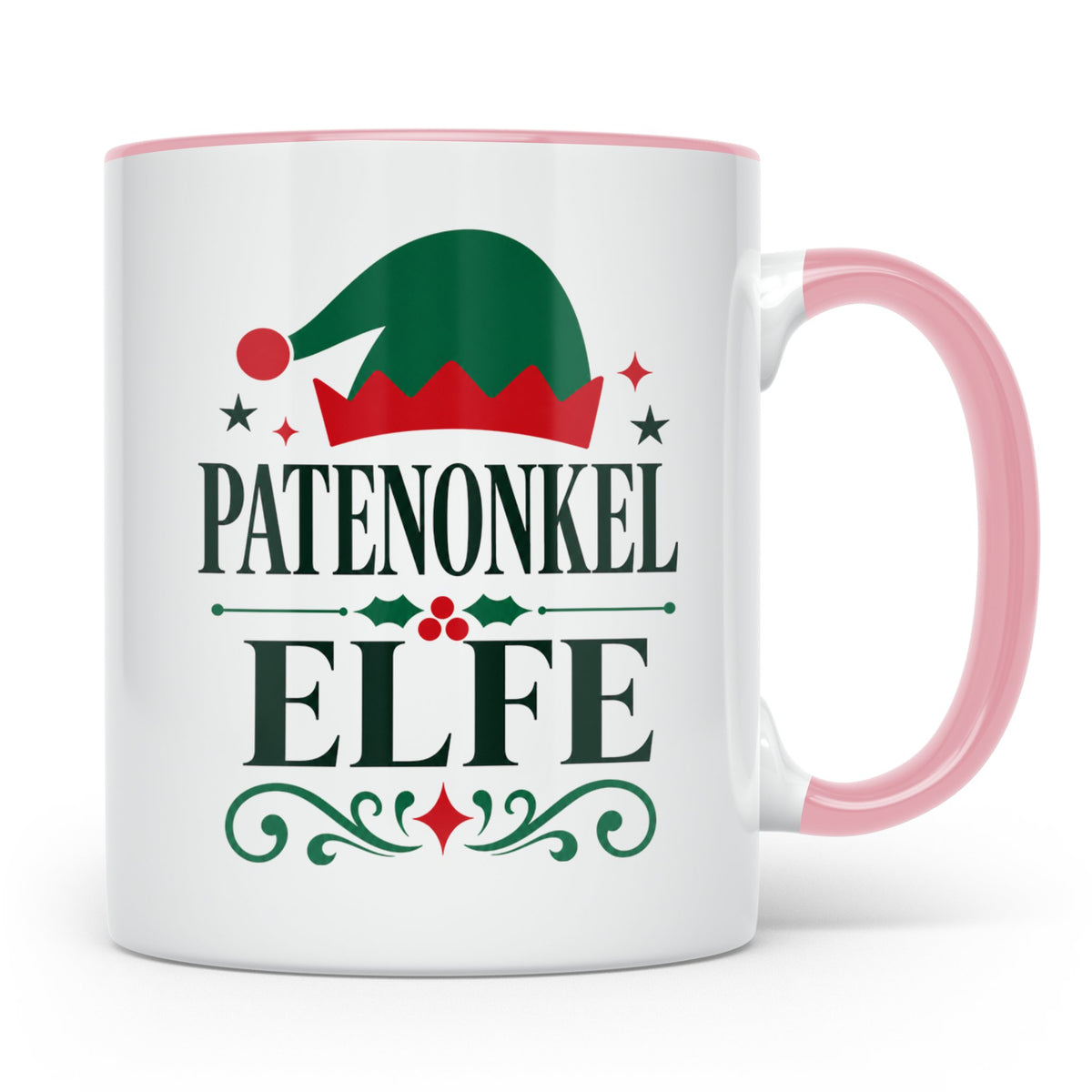 Patenonkel Elfe Tasse lustig Geschenk für Patenonkel Onkel E – Rosa [farbe:rosa]