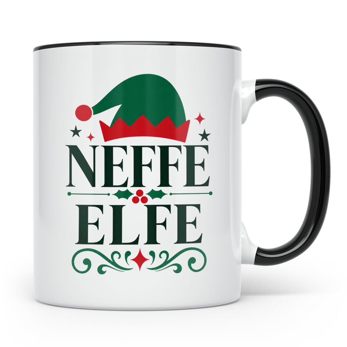 Neffe Elfe Tasse lustiges Geschenk für den besten Neffen, Wi – Schwarz [farbe:schwarz]