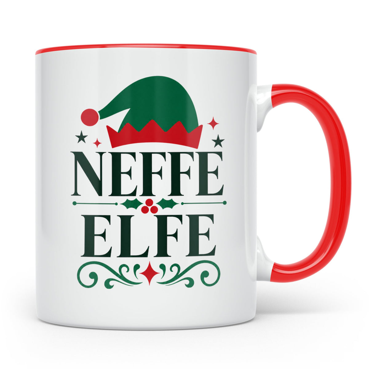 Neffe Elfe Tasse lustiges Geschenk für den besten Neffen, Wi – Rot [farbe:rot]