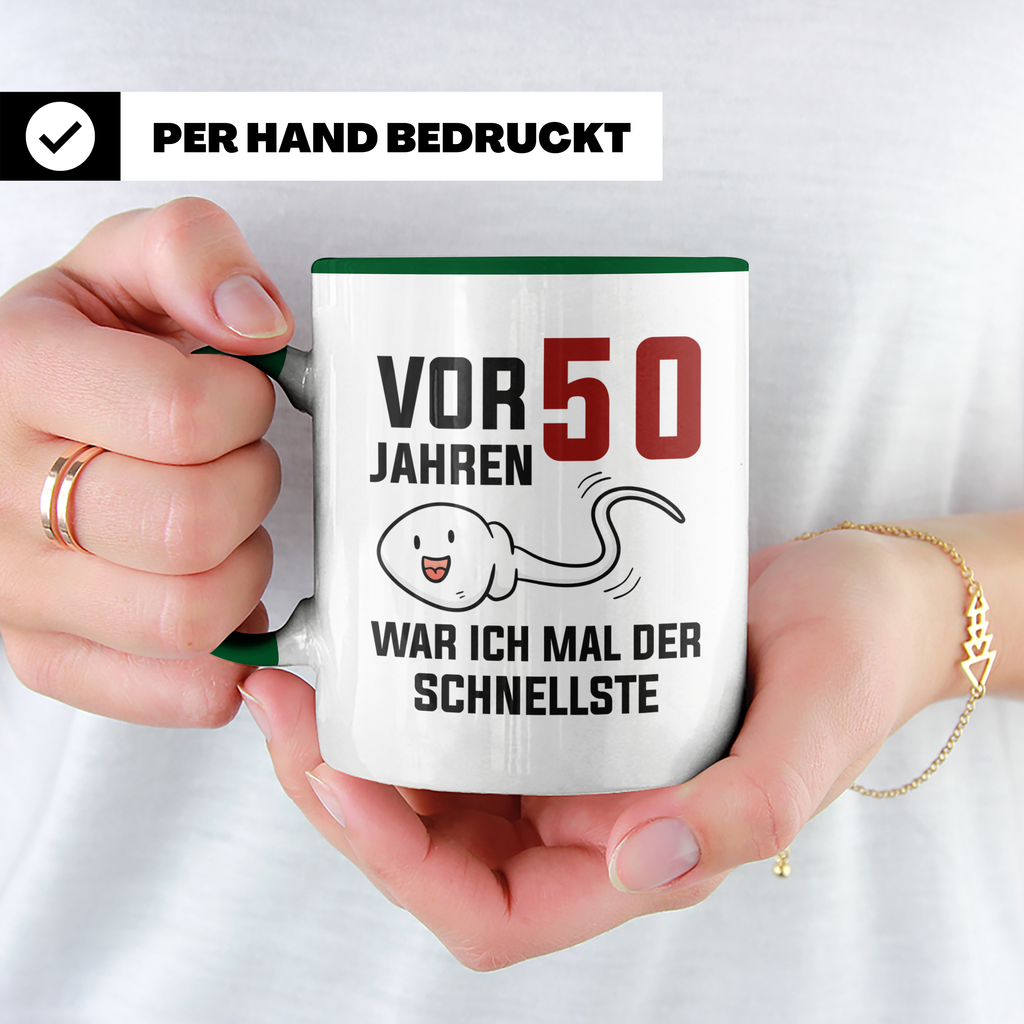 50. Geburtstag Tasse Sperma - Lustige Geschenkidee für Männer & Frauen - Happy Birthday 50! Geschenkidee