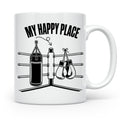 Boxer Tasse My Happy Place Spruch Kampfsport Boxring Geschen – Weiß [farbe:weiß]