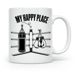 Boxer Tasse My Happy Place Spruch Kampfsport Boxring Geschen – Weiß [farbe:weiß]