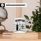 Boxer Tasse My Happy Place Spruch Kampfsport Boxring Geschen – Weiß [farbe:weiß]