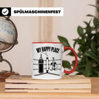 Boxer Tasse My Happy Place Spruch Kampfsport Boxring Geschen – Rot [farbe:rot]