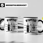 Boxer Tasse My Happy Place Spruch Kampfsport Boxring Geschen – Schwarz [farbe:schwarz]
