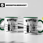 Boxer Tasse My Happy Place Spruch Kampfsport Boxring Geschen – Grün [farbe:grün]