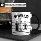 Boxer Tasse My Happy Place Spruch Kampfsport Boxring Geschen – Schwarz [farbe:schwarz]