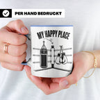 Boxer Tasse My Happy Place Spruch Kampfsport Boxring Geschen – Blau [farbe:blau]