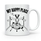 Läufer Tasse My Happy Place Finisher Motiv für Marathon & Ha – Weiß [farbe:weiß]