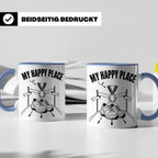Läufer Tasse My Happy Place Finisher Motiv für Marathon & Ha – Blau [farbe:blau]
