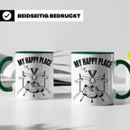 Läufer Tasse My Happy Place Finisher Motiv für Marathon & Ha – Grün [farbe:grün]