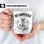 Läufer Tasse My Happy Place Finisher Motiv für Marathon & Ha – Weiß [farbe:weiß]