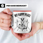 Läufer Tasse My Happy Place Finisher Motiv für Marathon & Ha – Rot [farbe:rot]