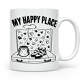 Bouldern Tasse My Happy Place Spruch Geschenkidee für Klette – Weiß [farbe:weiß]