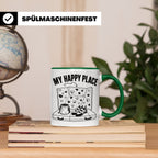 Bouldern Tasse My Happy Place Spruch Geschenkidee für Klette – Grün [farbe:grün]