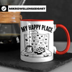 Bouldern Tasse My Happy Place Spruch Geschenkidee für Klette – Rot [farbe:rot]