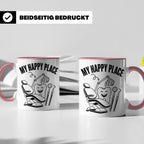 Zahnarzt Tasse My Happy Place Lustig Spruch Zahnarzthelferin – Rosa [farbe:rosa]