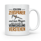 Zerspaner Tasse - CNC Fräser Dreher Spruch - Ich bin Zerspan – Weiß [farbe:weiß]