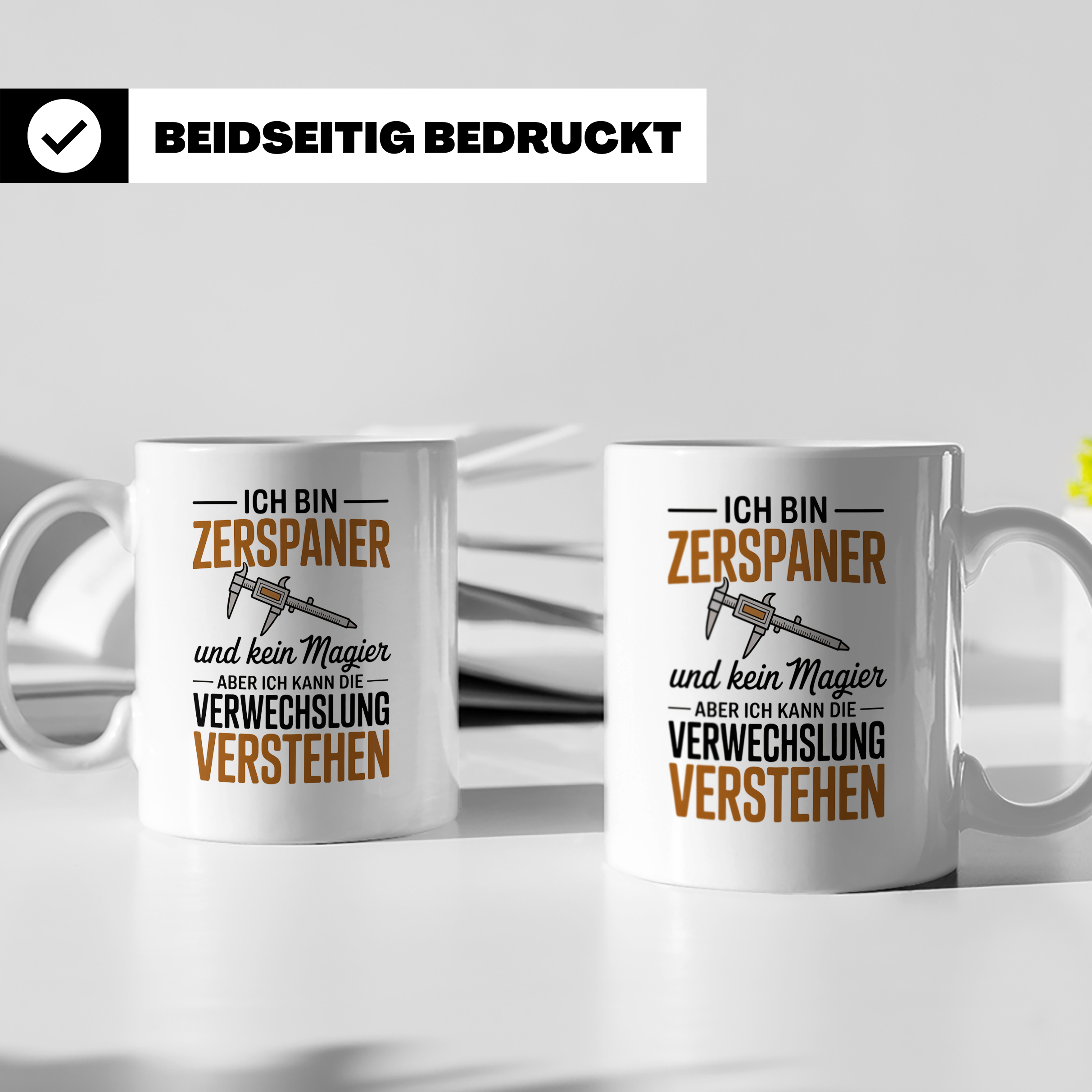 Zerspaner Tasse - CNC Fräser Dreher Spruch - Ich bin Zerspan – Weiß [farbe:weiß]