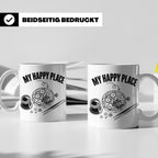 Uhrmacher Tasse My Happy Place Spruch für Uhrenliebhaber & H – Weiß [farbe:weiß]
