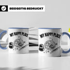 Uhrmacher Tasse My Happy Place Spruch für Uhrenliebhaber & H – Blau [farbe:blau]