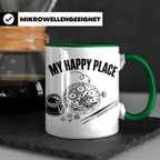 Uhrmacher Tasse My Happy Place Spruch für Uhrenliebhaber & H – Grün [farbe:grün]