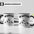 Snowboard Tasse My Happy Place Spruch für Snowboarder Gesche – Schwarz [farbe:schwarz]