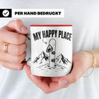 Snowboard Tasse My Happy Place Spruch für Snowboarder Gesche – Rot [farbe:rot]