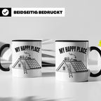 Dachdecker Tasse My Happy Place Spruch lustig Kaffeebecher G – Schwarz [farbe:schwarz]