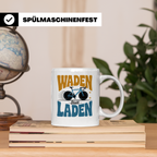Waden statt Laden Tasse - Rennradfahrer Radsport Geschenkide – Weiß [farbe:weiß]
