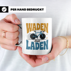 Waden statt Laden Tasse - Rennradfahrer Radsport Geschenkide – Weiß [farbe:weiß]