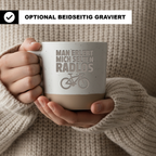 Fahrrad Tasse Man erlebt mich selten Radlos Lustige Kaffeetasse Radsport Geschenk für Fahrradfahrer Rennrad Becher Bike Humor Spruch
