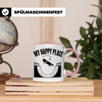 Skateboard Tasse My Happy Place Spruch Skater Geschenk für H – Rosa [farbe:rosa]