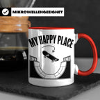 Skateboard Tasse My Happy Place Spruch Skater Geschenk für H – Rot [farbe:rot]