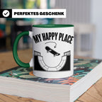 Skateboard Tasse My Happy Place Spruch Skater Geschenk für H – Grün [farbe:grün]