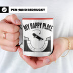 Skateboard Tasse My Happy Place Spruch Skater Geschenk für H – Rot [farbe:rot]
