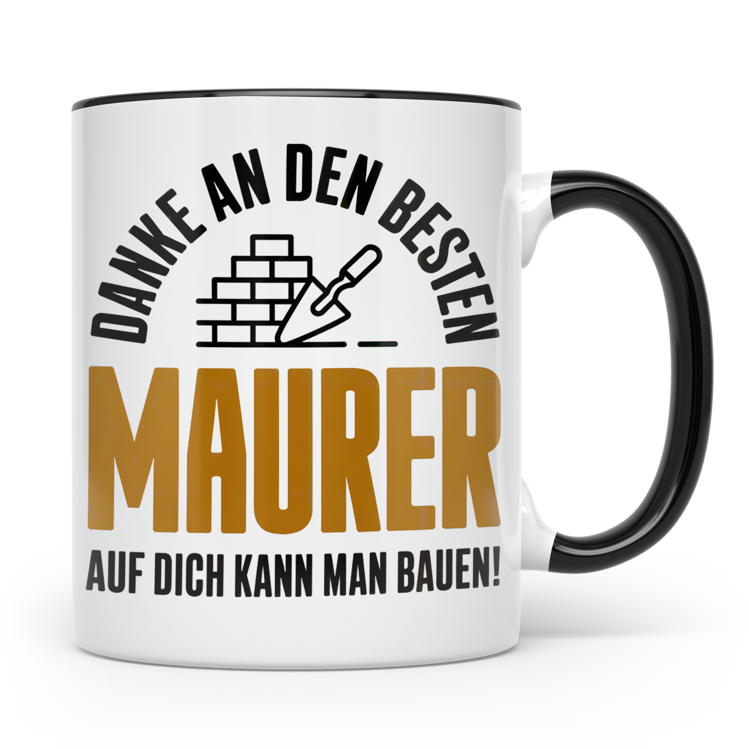 Maurer Tasse - Danke an den besten Maurer - Bauarbeiter Gesc – Schwarz [farbe:schwarz]