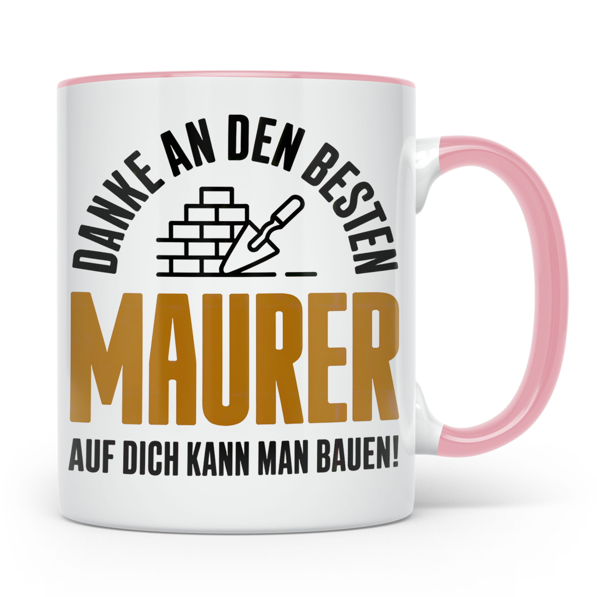 Maurer Tasse - Danke an den besten Maurer - Bauarbeiter Gesc – Rosa [farbe:rosa]