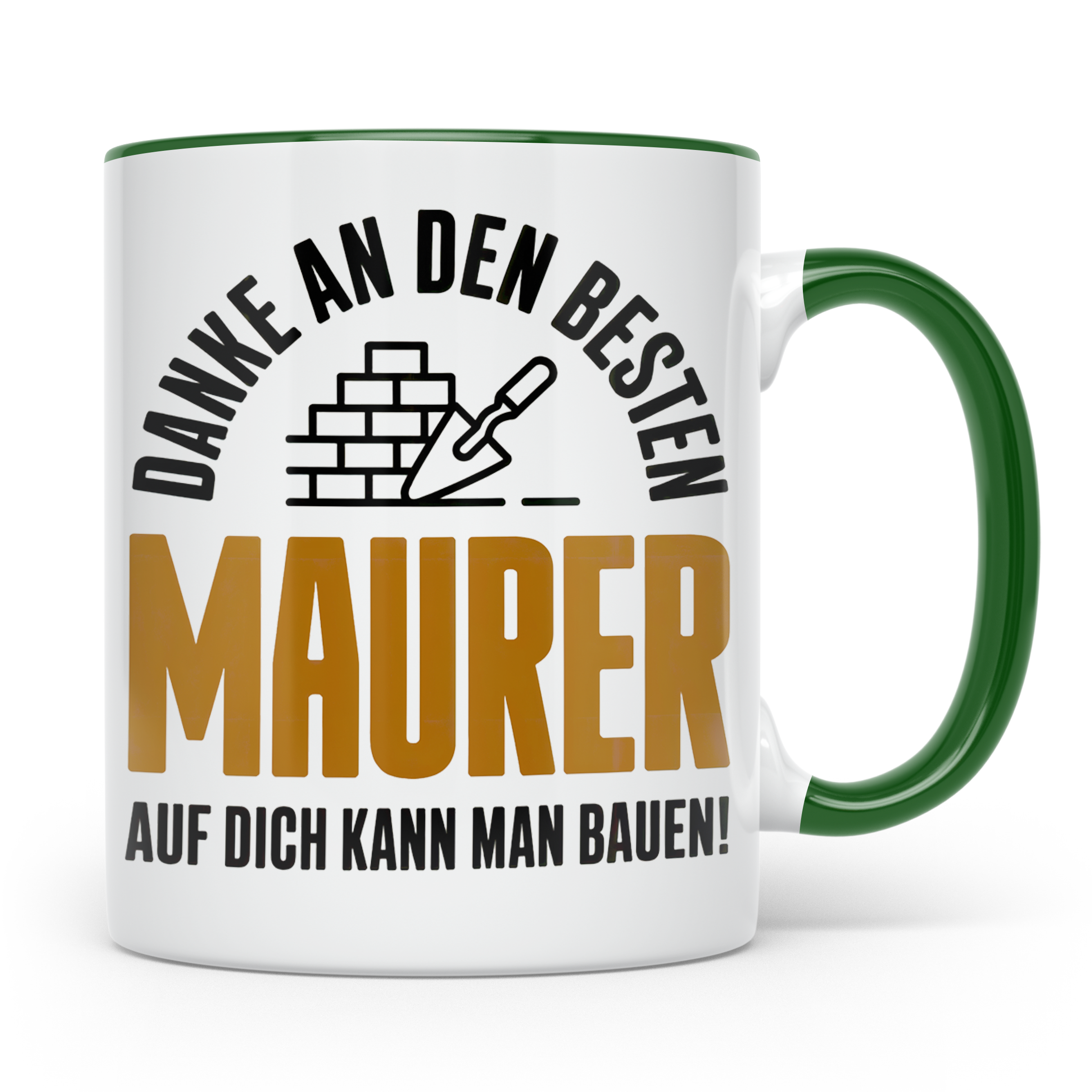 Maurer Tasse - Danke an den besten Maurer - Bauarbeiter Gesc – Grün [farbe:grün]