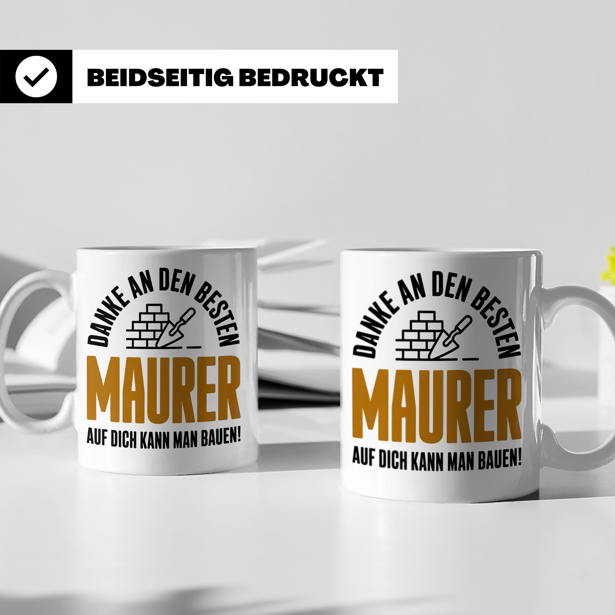 Maurer Tasse - Danke an den besten Maurer - Bauarbeiter Gesc – Weiß [farbe:weiß]