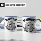 Pilzsammler Tasse My Happy Place Geschenk für Pilzsucher & M – Blau [farbe:blau]