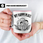 Pilzsammler Tasse My Happy Place Geschenk für Pilzsucher & M – Rosa [farbe:rosa]