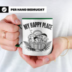 Pilzsammler Tasse My Happy Place Geschenk für Pilzsucher & M – Grün [farbe:grün]