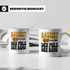Bassisten Tasse: Der Puls der Band - E-Bass Gitarre Musik Ge – Weiß [farbe:weiß]