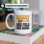 Bassisten Tasse: Der Puls der Band - E-Bass Gitarre Musik Ge – Weiß [farbe:weiß]